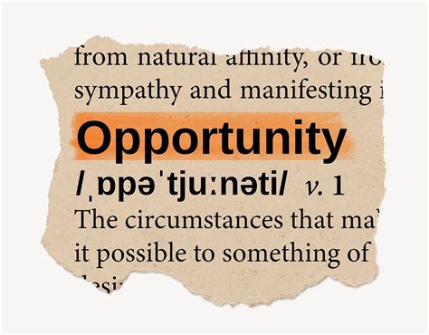 Opportunity Meaning .